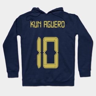 Kun Aguero Man City 10 gold shirt Hoodie